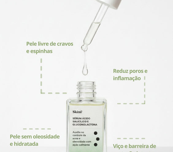 Kit Skincare Antiacne Ácido Salicílico + Niacinamida Controle de Oleosidade