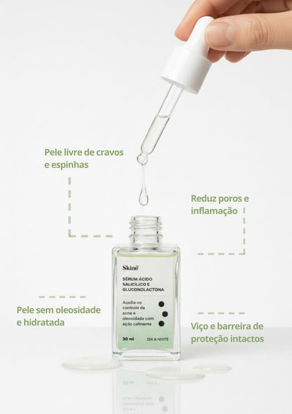 Sérum Antiacne & Oleosidade (Ácido Salicílico + Gluconolactona)