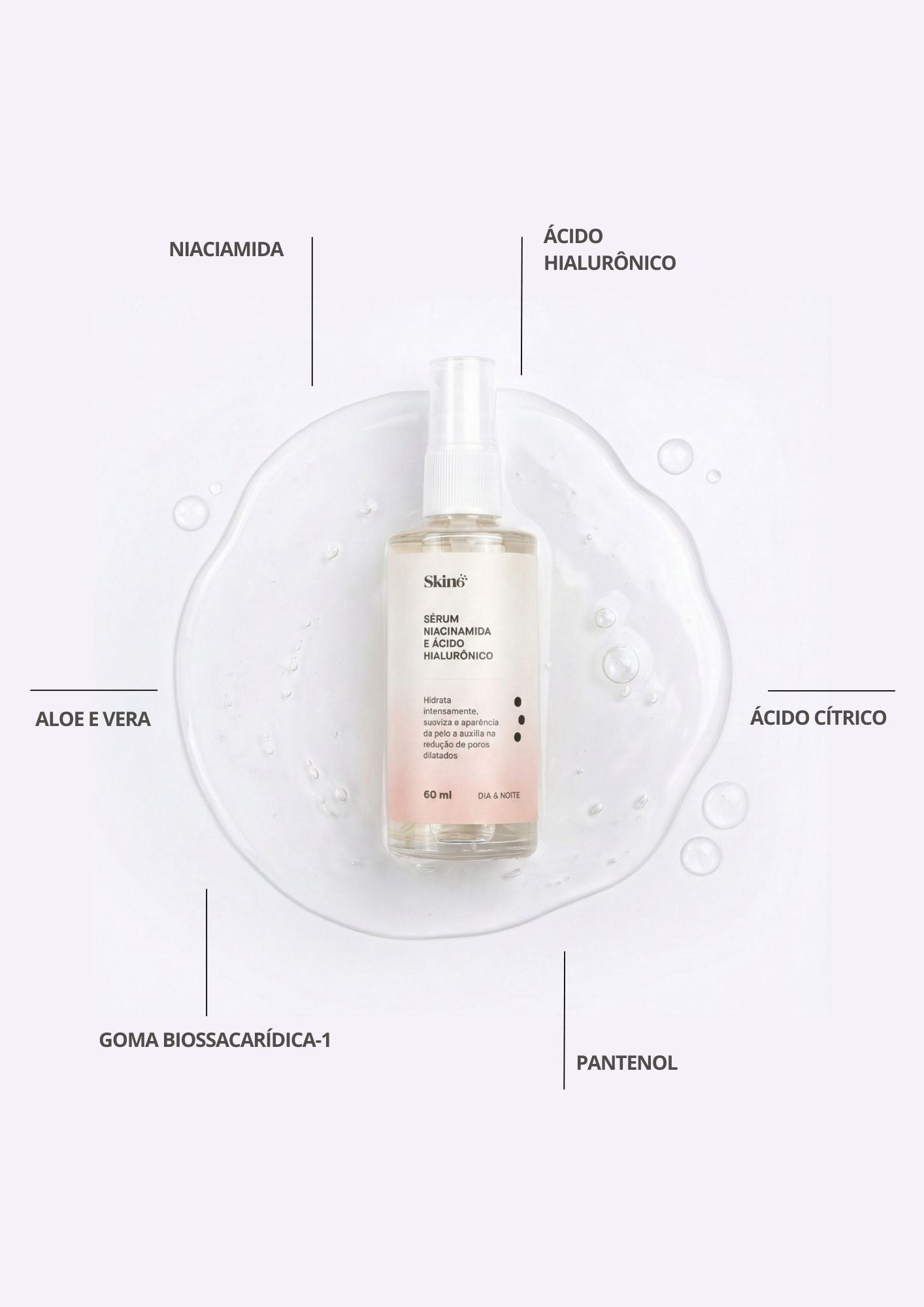 Sérum Hidratação & Firmeza (Niacinamida e Ácido Hialurônico)