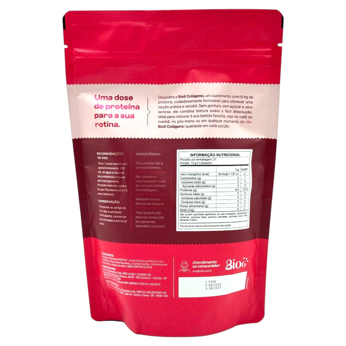 Colágeno Bio6 - Frutas Vermelhas