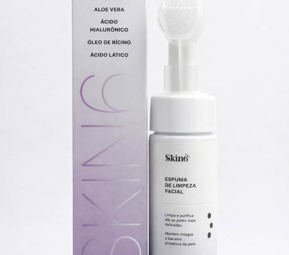 Espuma de limpeza facial com Ácido Hialurônico
