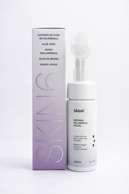 Espuma de limpeza facial com Ácido Hialurônico
