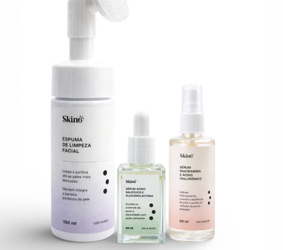 Kit Skincare Antiacne Ácido Salicílico + Niacinamida Controle de Oleosidade